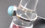 Larimar Ring rund 9,5 mm AAAA